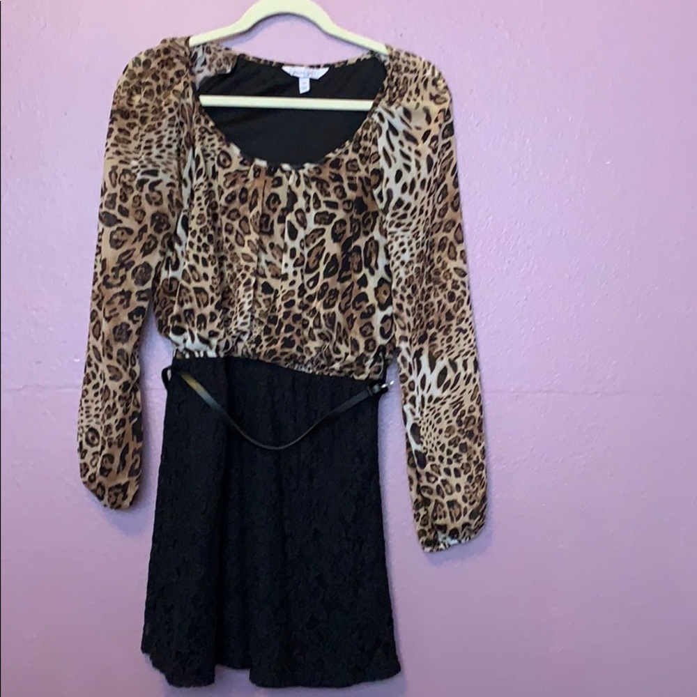 Cheetah lace dress